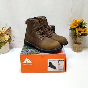 Ozark Trail Range Mountain Leather Boots Men's Size 9 Genuine Leather Upper NIB